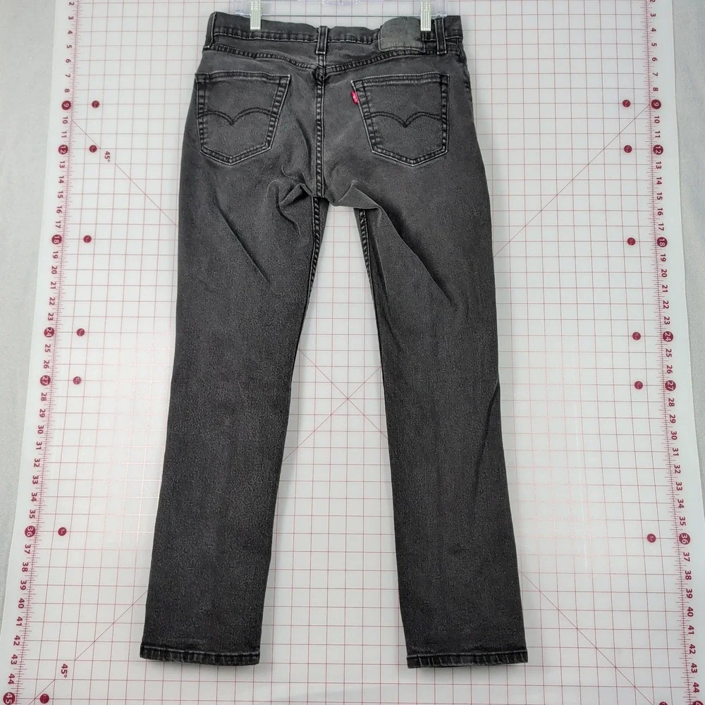 Levis 511 Slim Fit Jeans Mens 32x32 Faded Black Denim‎ 04511-1907